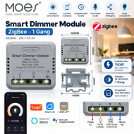 Module Variateur d'Éclairage Dimmer  Zigbee 3.0 – 1 Canal – 150W – Tuya MOES ZM-105-M