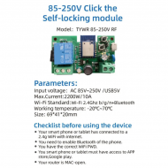 Module de Controle à distance Porte Garage  WIFI RF application Tuya 1CH AC 85-250V