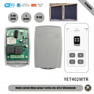 Module de contrôle rideau garage WiFi Tuya + RF 433 MHz Vauxtec YET402WTR – 2 sorties relais