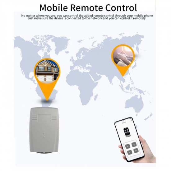 Module de contrôle rideau garage WiFi Tuya + RF 433 MHz Vauxtec YET402WTR – 2 sorties relais