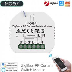Récepteur Tuya Zigbee pour volet et store électrique avec connection RF pour télécommande Moes MS-108ZR