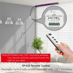 Récepteur Tuya Zigbee pour volet et store électrique avec connection RF pour télécommande Moes MS-108ZR