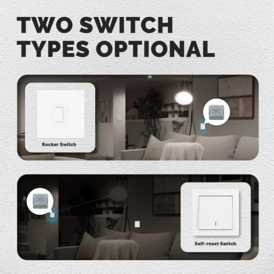 Module recepteur  Interrupteur Intelligent Zigbee 3.0 – 1 Canal 10A – Tuya MOES ZM4LT1