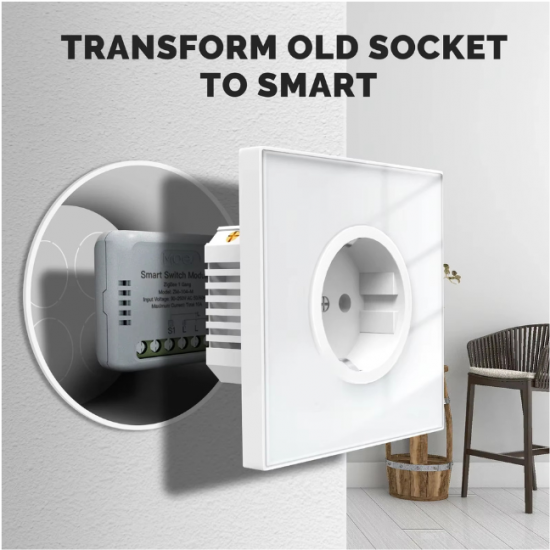 Module recepteur  Interrupteur Intelligent Zigbee – 2 Canaux 10A – Tuya MOES ZM4LT2