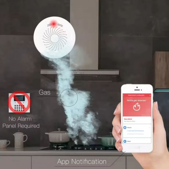 Détecteur intelligent de fuite de gaz Tuya ZigBee Moes ZSS-QY-GL avec sirène intégré 
