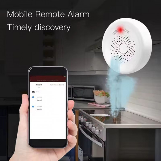 Détecteur intelligent de fuite de gaz Tuya ZigBee Moes ZSS-QY-GL avec sirène intégré 