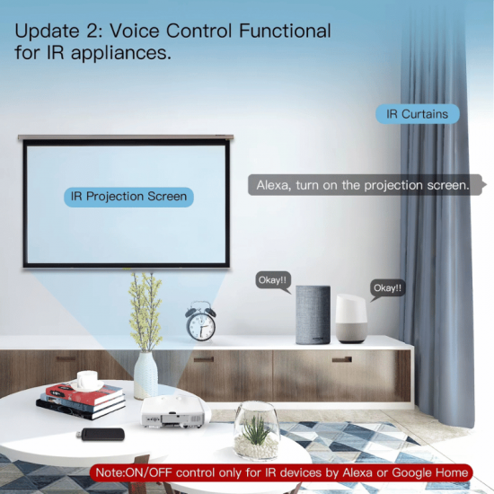 Télécommande universelle forme USB smart IR FR wifi tuya Moes WR-FL-IRF-U-MS