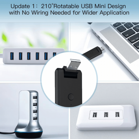 Télécommande universelle forme USB smart IR FR wifi tuya Moes WR-FL-IRF-U-MS