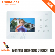 Moniteur blanc 3 pouces 4fils energical VFE06 Moniteur blanc 3 pouces 4fils energical VFE06