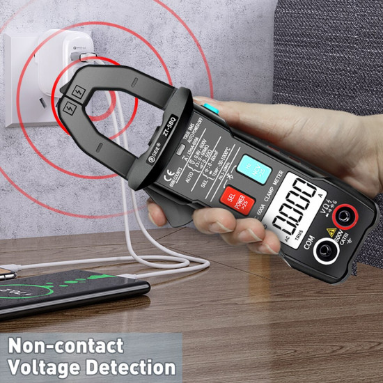 Digital Clamp meter BSIDE ZT-5BQ Wireless Technology Smart multimeter True RMS Voltmeter Ammeter Auto Rang Capacitor NCV Tester Digital Clamp meter BSIDE ZT-5BQ Wireless Technology Smart multimeter True RMS Voltmeter Ammeter Auto Rang Capacitor NCV Tester