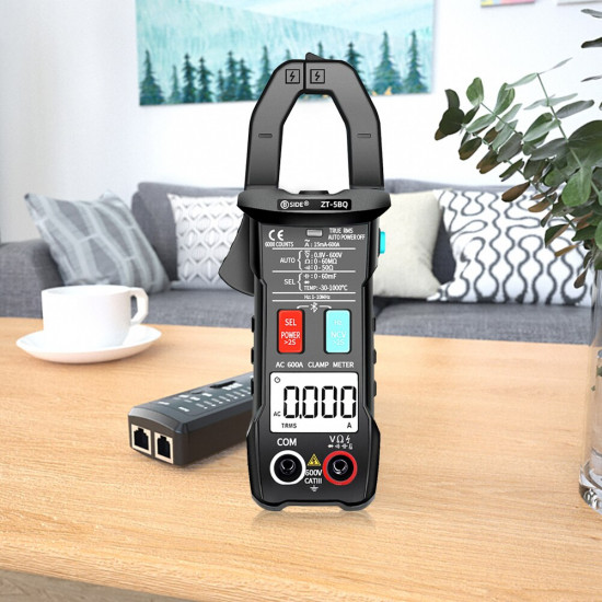 Digital Clamp meter BSIDE ZT-5BQ Wireless Technology Smart multimeter True RMS Voltmeter Ammeter Auto Rang Capacitor NCV Tester Digital Clamp meter BSIDE ZT-5BQ Wireless Technology Smart multimeter True RMS Voltmeter Ammeter Auto Rang Capacitor NCV Tester