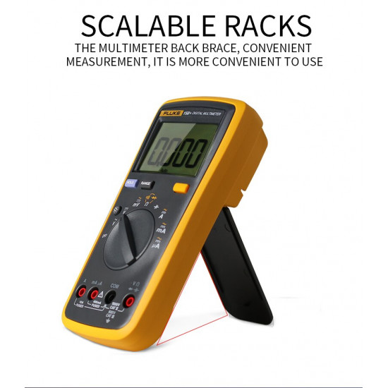 Multimètre numérique FLUKE 15B + , testeur de température Ohm, capacité de courant de tension AC/DC, mesure automatique/manuelle