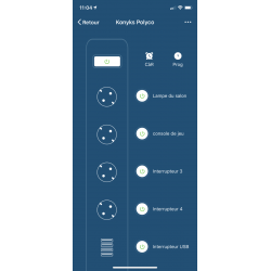 Multi-socket connected with 4 sockets + 4 USB ports Application tuya, konyx, compatible alexa and googleHome