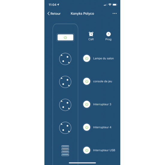 Multiprise connectée avec 4 prises + 4 ports USB Application tuya , konyx , compatible alexa et googleHome