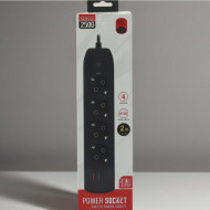 Rallonge pour 4 prises + 2 USB, Type-c, 2 m, Q603, Noir Rallonge pour 4 prises + 2 USB, Type-c, 2 m, Q603, Noir