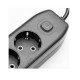 Rallonge pour 4 prises + 2 USB, Type-c, 2 m, Q603, Noir Rallonge pour 4 prises + 2 USB, Type-c, 2 m, Q603, Noir