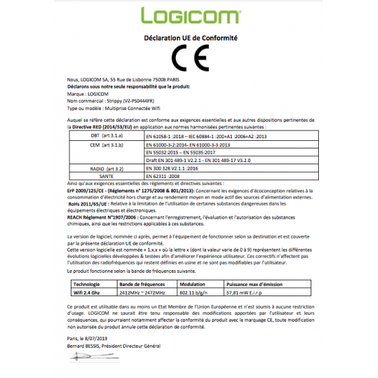 Multiprise connectée intelligente tuya logicom ( Conforme au norme européenne ) Multiprise connectée intelligente tuya logicom ( Conforme au norme européenne )