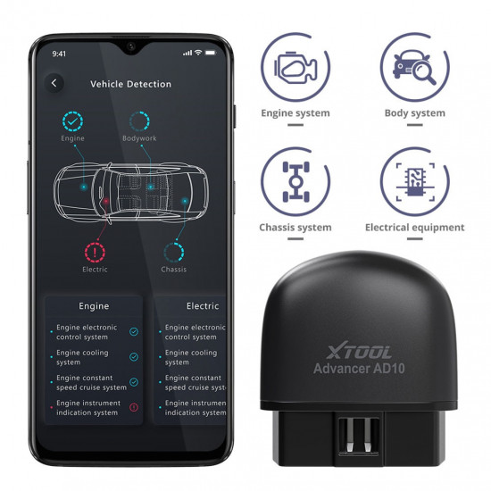 Scanner de Diagnostic de voiture, Bluetooth 4.2 XTOOL AD10