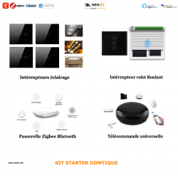 KIT Starter Pour Appartement Intelligente  Zigbee Tuya Compatible Alexa et GoogleHome sesdz-zigbee-F3-starter KIT Starter Pour Appartement Intelligente  Zigbee Tuya Compatible Alexa et GoogleHome sesdz-zigbee-F3-starter