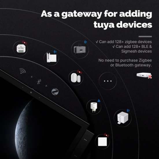Panneau de commande pour maison intelligente Tuya, écran tactile 10 pouces, Bluetooth, passerelle Zigbee Moes Panneau de commande pour maison intelligente Tuya, écran tactile 10 pouces, Bluetooth, passerelle Zigbee Moes