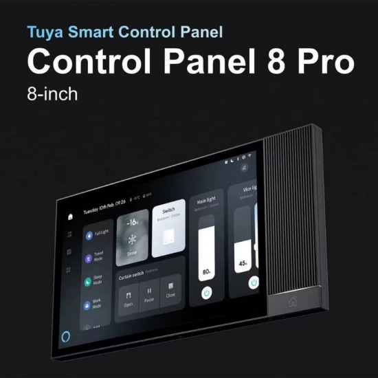 Panneau de commande pour maison intelligente, écran tactile de 8 pouces, Bluetooth, passerelle Zigbee et IR intégré