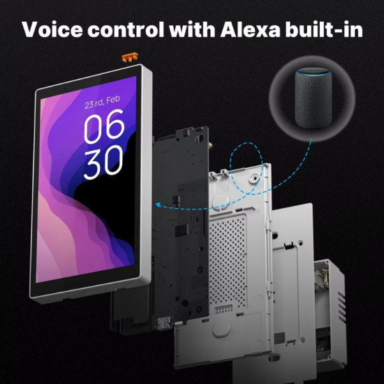 Panneau de commande tactile central 5 pouces avec commande vocale intégrée Alexa et ZigBee Moes-US-5inch Panneau de commande tactile central 5 pouces avec commande vocale intégrée Alexa et ZigBee Moes-US-5inch
