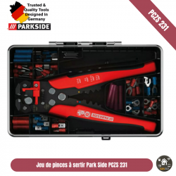 Jeu de pinces à sertir Park Side PCZS 231, pince à sertir, coupe-dénudage Jeu de pinces à sertir Park Side PCZS 231, pince à sertir, coupe-dénudage