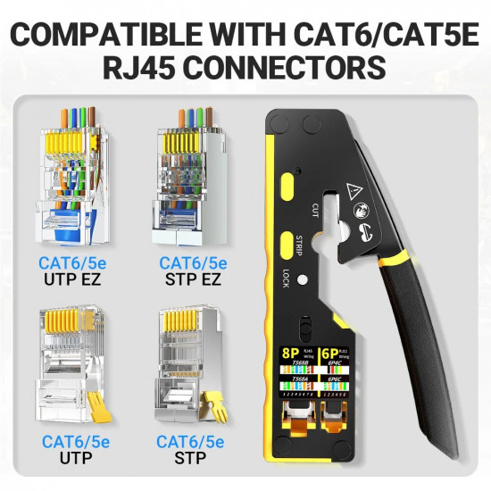 Pince réseau Multifonctionnelle  , outil de sertissage RJ45 AM-6088 