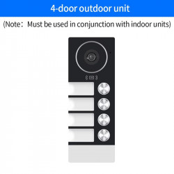 Platine de Rue sonnette visiophone 4 fils AHD-Tuya Quatre boutons avec Lecteur carte mifare intégré Platine de Rue sonnette visiophone 4 fils AHD-Tuya Quatre boutons avec Lecteur carte mifare intégré