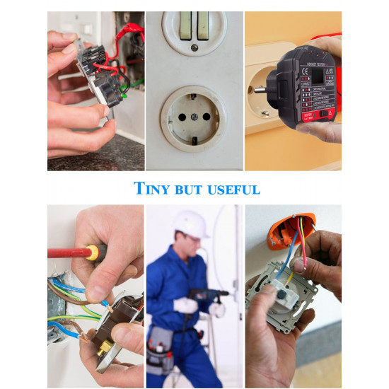 Socket Tester GFCI HT106D Wall Plug Pro Intelligent Circuit Breaker Finders With RCD Test Mini Voltmeter Polarity Phase Check Socket Tester GFCI HT106D Wall Plug Pro Intelligent Circuit Breaker Finders With RCD Test Mini Voltmeter Polarity Phase Check