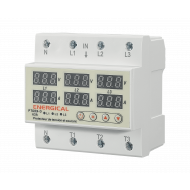ADJUSTABLE VOLTAGE AND CURRENT PROTECTOR THREE-PHASE PTDR 4D 63A (DOMESTIC)