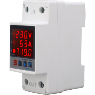 Protection Sous-Tension 230V 63A - Relais Stabilisateur Tension Rail DIN 2 Phases