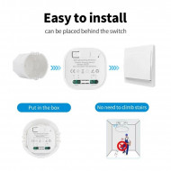 Module récepteur RF 433Mhz 220V compatible avec inrerrupteur cinétique sans pile GISF2703 