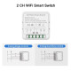Module récepteur wifi mini switch double allumage avec neutre 10A compatible Tuya et Alexa Module récepteur wifi mini switch double allumage avec neutre 10A compatible Tuya et Alexa