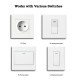 Module récepteur wifi mini switch double allumage avec neutre 10A compatible Tuya et Alexa Module récepteur wifi mini switch double allumage avec neutre 10A compatible Tuya et Alexa