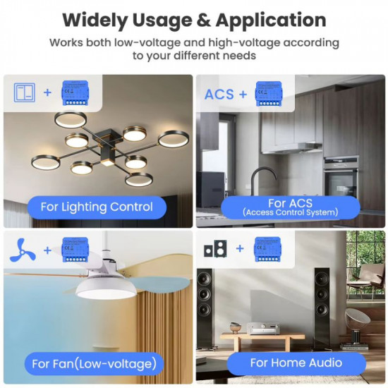 Module récepteur zigbee a contact sec DC 7-32V/ AC 110-240V avatto tuya ZWSM16-DC-1
