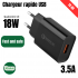 Chargeur rapide 18W Qualcomm 3.0  REVALEO TK-80 Noir