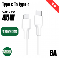 Câble de charge et donnés rapide USB-C vers USB-C PD 45 W  6A Revaleo TK-41 Câble de charge et donnés rapide USB-C vers USB-C PD 45 W  6A Revaleo TK-41