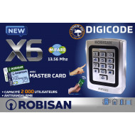 Clavier de controle d'accès ( Digicode ) étanche IP68 Mifare Crypté ROBISAN X6-CRYPTO Clavier de controle d'accès ( Digicode ) étanche IP68 Mifare Crypté ROBISAN X6-CRYPTO