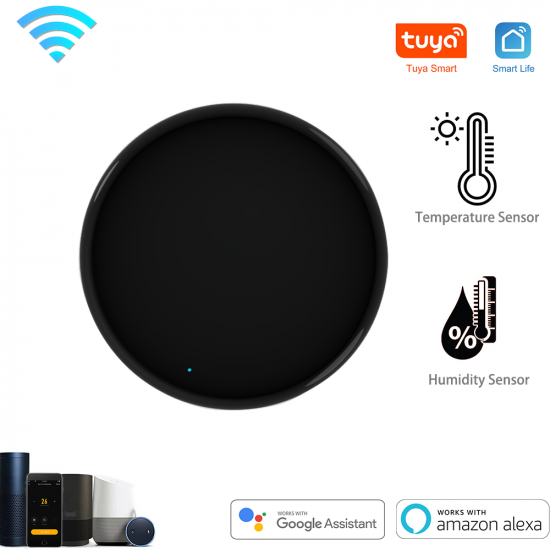 Universal IR Remote WiFi Tuya Smart S08 pro With Temperature Humidity Sensor for Air Conditioner TV AC Works with Alexa,Google Home