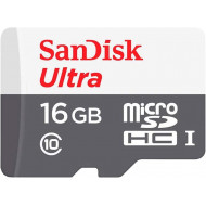 Carte mémoire SanDisk Ultra Micro SDHC 16 Go Classe 10 UHS-I (vitesse jusqu'à 80 Mo/s)