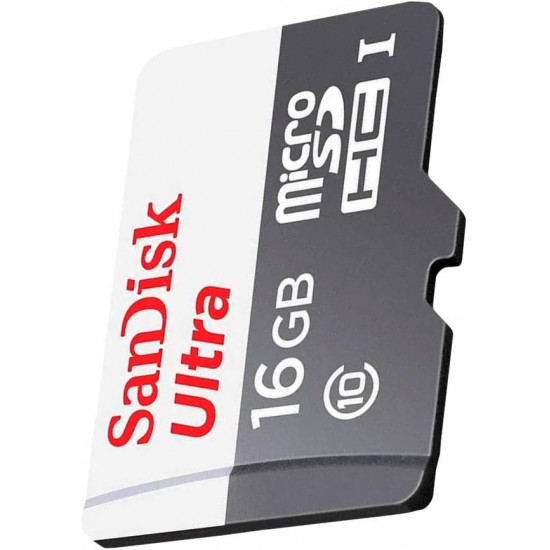 Carte mémoire SanDisk Ultra Micro SDHC 16 Go Classe 10 UHS-I (vitesse jusqu'à 80 Mo/s)