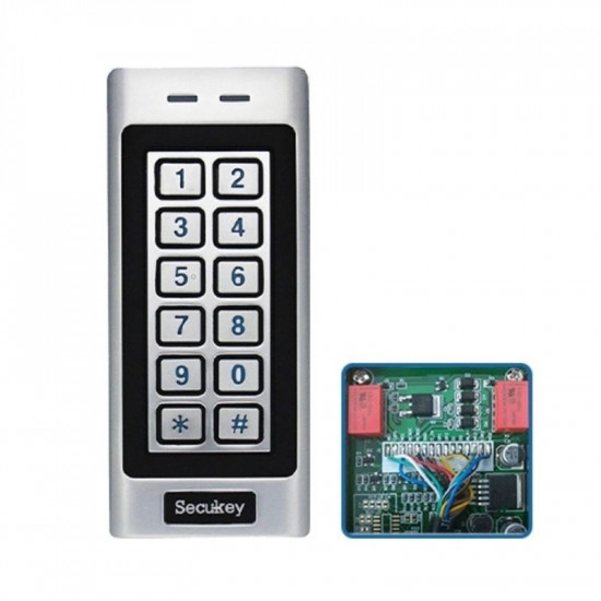 Clavier de Contrôle d’Accès Digicode RFID Métal Étanche avec 2 Relais pour 2 Portes Secukey A4 Clavier de Contrôle d’Accès Digicode RFID Métal Étanche avec 2 Relais pour 2 Portes Secukey A4