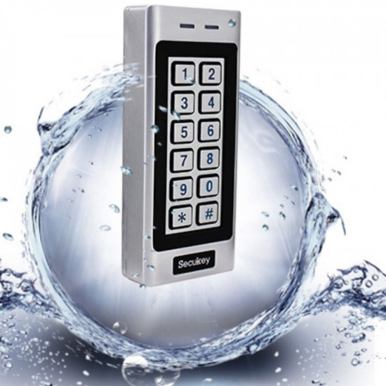 Clavier de Contrôle d’Accès Digicode RFID Métal Étanche avec 2 Relais pour 2 Portes Secukey A4 Clavier de Contrôle d’Accès Digicode RFID Métal Étanche avec 2 Relais pour 2 Portes Secukey A4