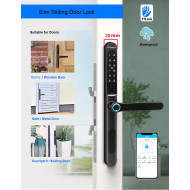 Serrure intélligente biométrique Pour porte aluminium mince application Ttlock YQ2(X32) Serrure intélligente biométrique Pour porte aluminium mince application Ttlock YQ2(X32)