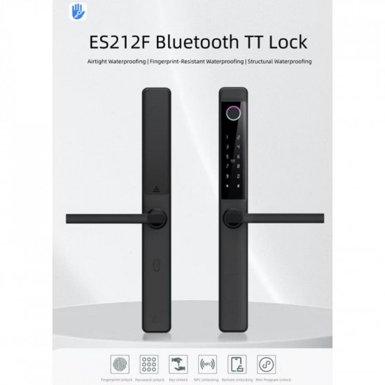Serrure intélligente Porte aluminium ultra-mince NFC Bluetooth Ttlock F9PRO