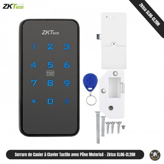 Serrure de Casier à Clavier Tactile avec Pêne Motorisé – Modèle Zktco SL06-CL20H