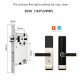 Serrure intelligente biomértique finition Argent TTLock Bluetooth – Empreinte, Code, Carte MIFARE – Mortaise 5050 