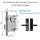 Serrure intelligente biomértique finition doré TTLock Bluetooth – Empreinte, Code, Carte MIFARE – Mortaise 5050 