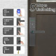 Serrure intelligente biomértique finition Argent TTLock Bluetooth – Empreinte, Code, Carte MIFARE – Mortaise 5050 